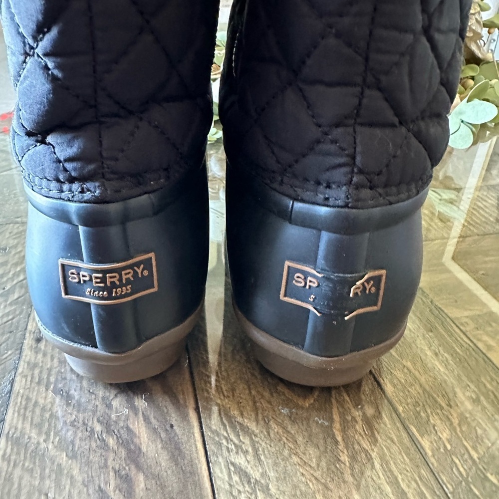 Sperry Women's  Saltwater Quilted Duck  Boot Black #STS94063 Size 9.5 READ ALL - Picture 7 of 7